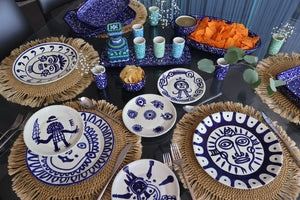 Vajilla Azteca - Azul