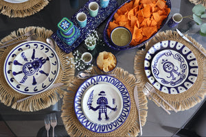 Vajilla Azteca - Azul