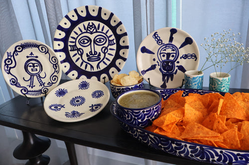 Vajilla Azteca - Azul